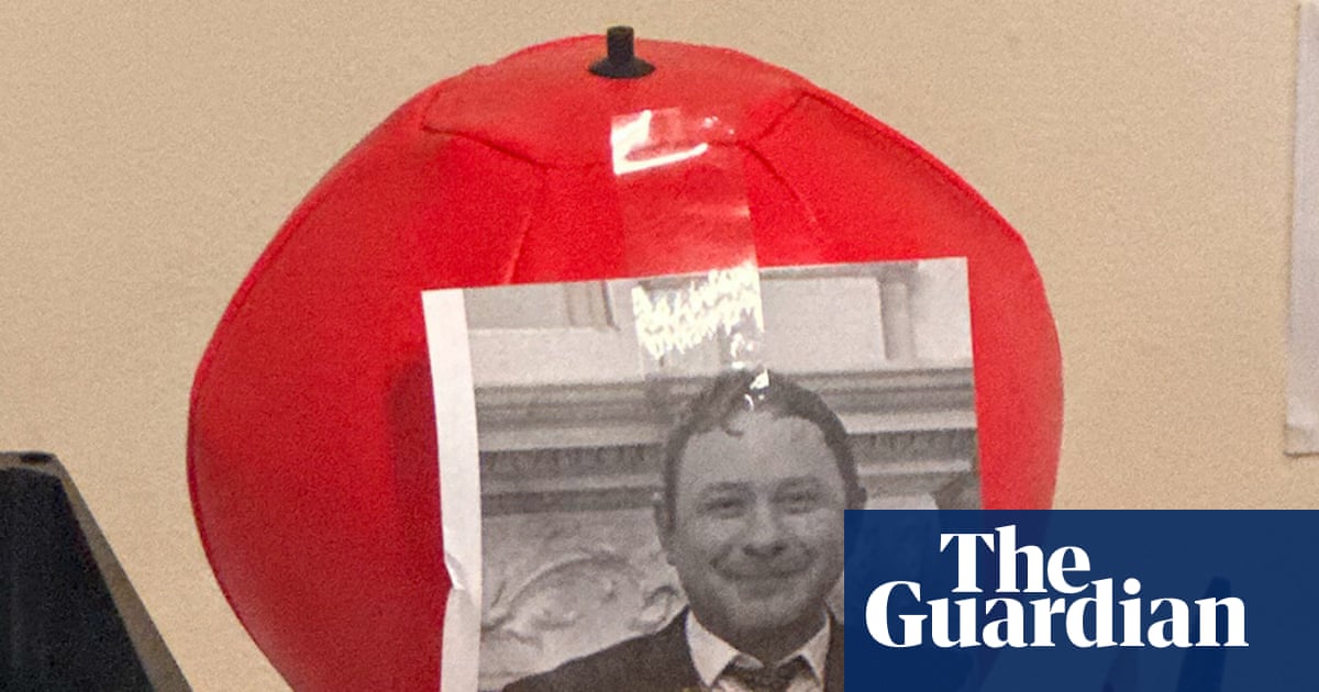 Reporter confronts Melksham councillors over punchbag bearing his face found in town hall – video