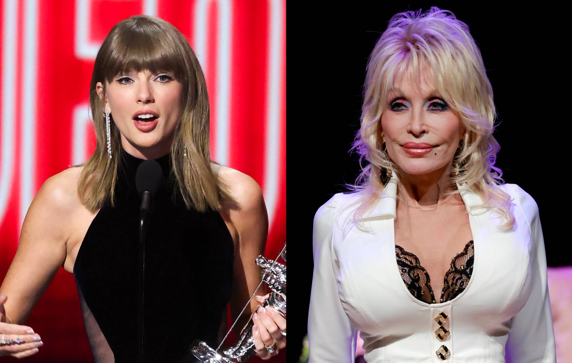 Taylor Swift dedicates VMA Video Of The Year award to “ultimate showgirl” Dolly Parton