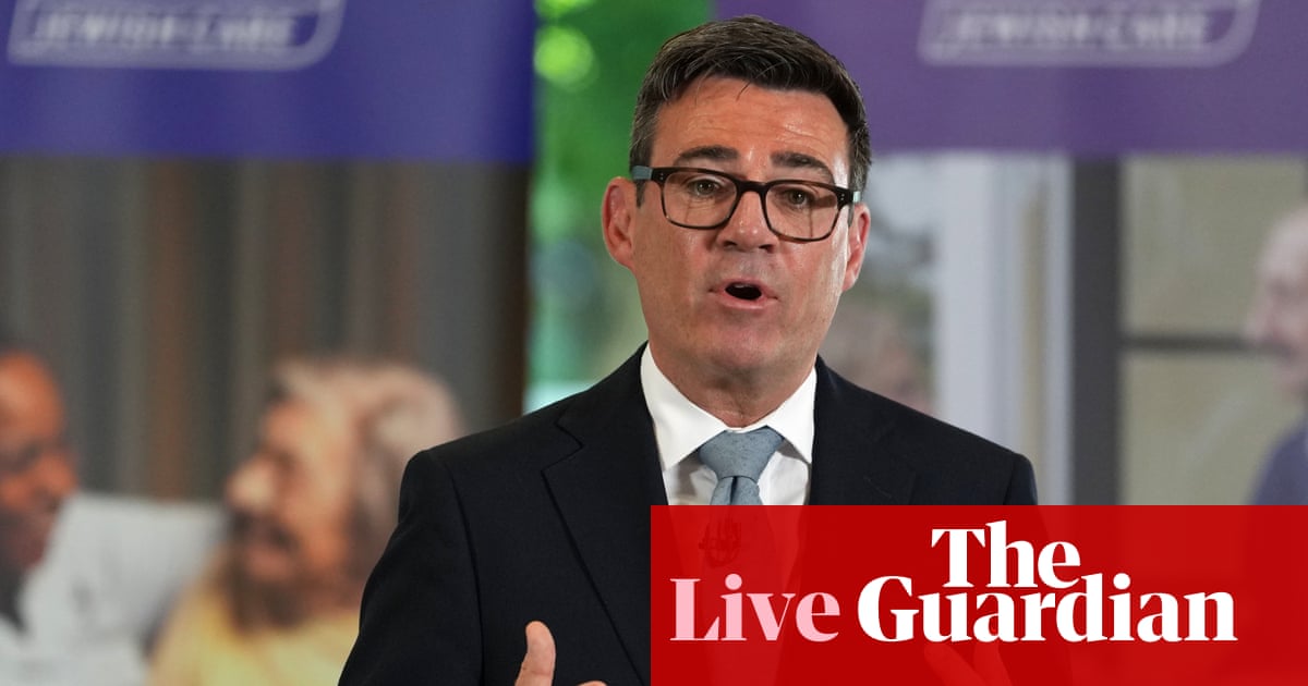 UK politics: Burnham does not rule out tax rises for social care reform – as it happened