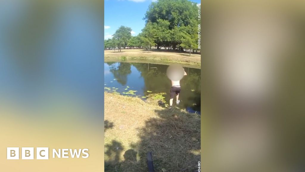 Suspect tries to escape police by jumping in river
