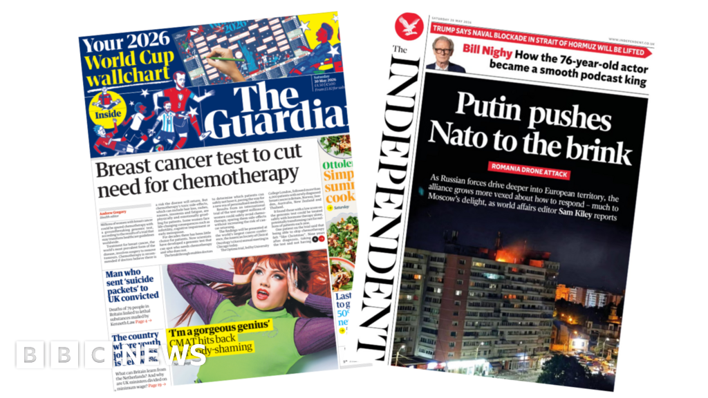 The Papers: 'Putin pushes Nato to brink' and 'groundbreaking' breast cancer test