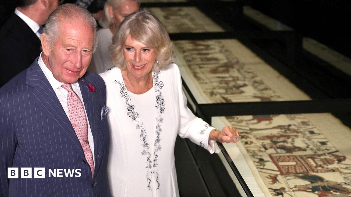 King hails 'unprecedented' Bayeux Tapestry exhibition in London