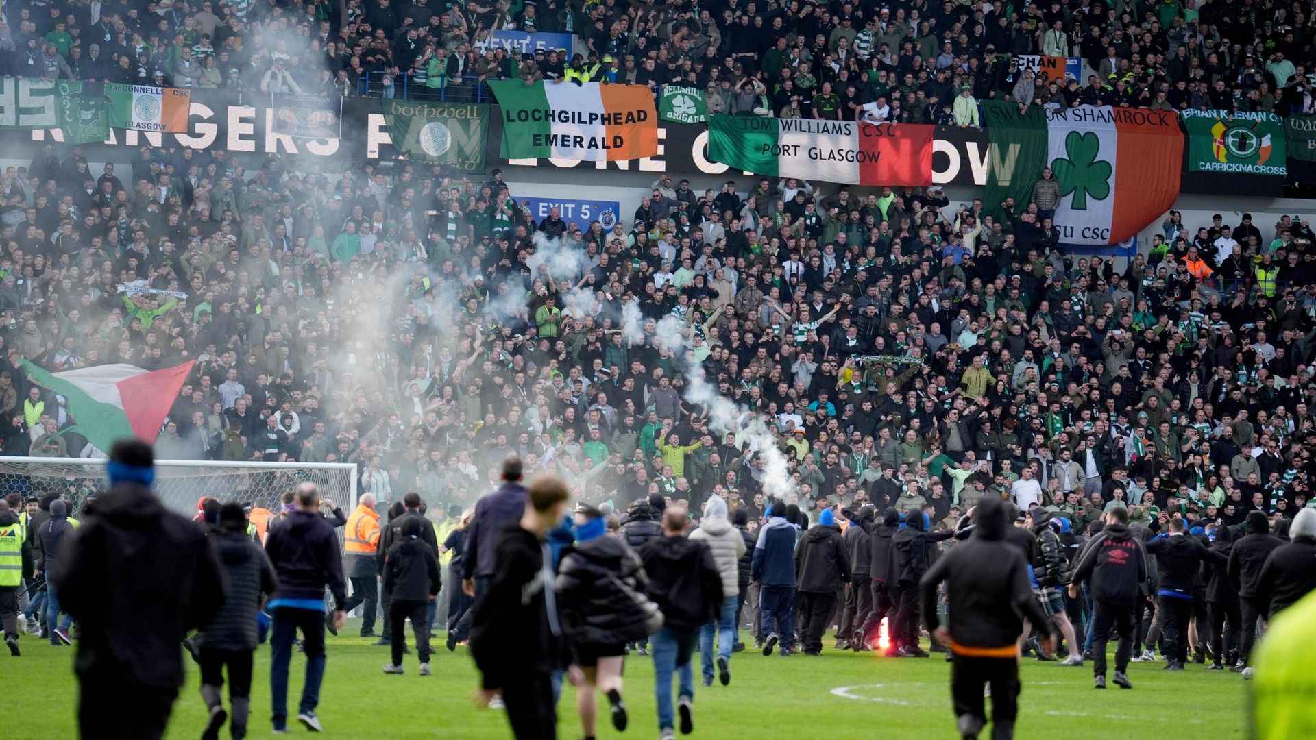 Nine arrested over disorder after Rangers v Celtic match - with number expected to rise