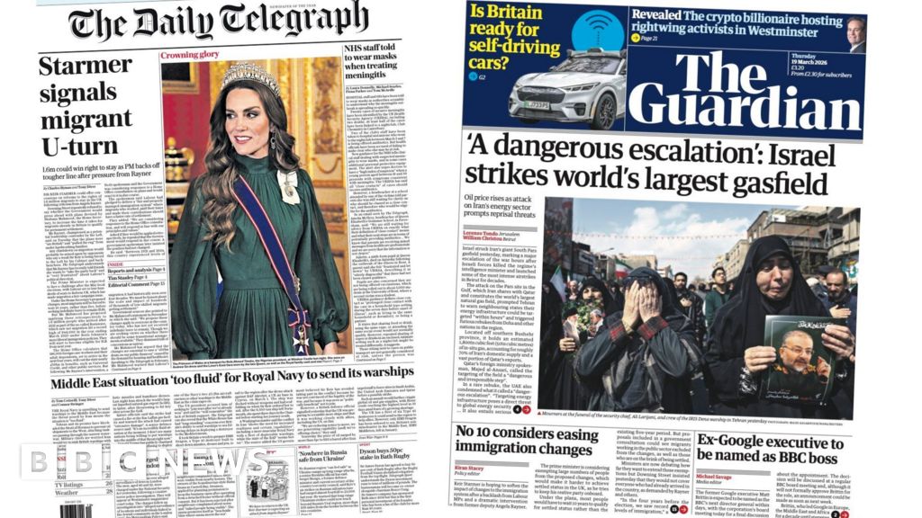 The Papers: Labour migrant plans under scrutiny and Iran gas field targeted