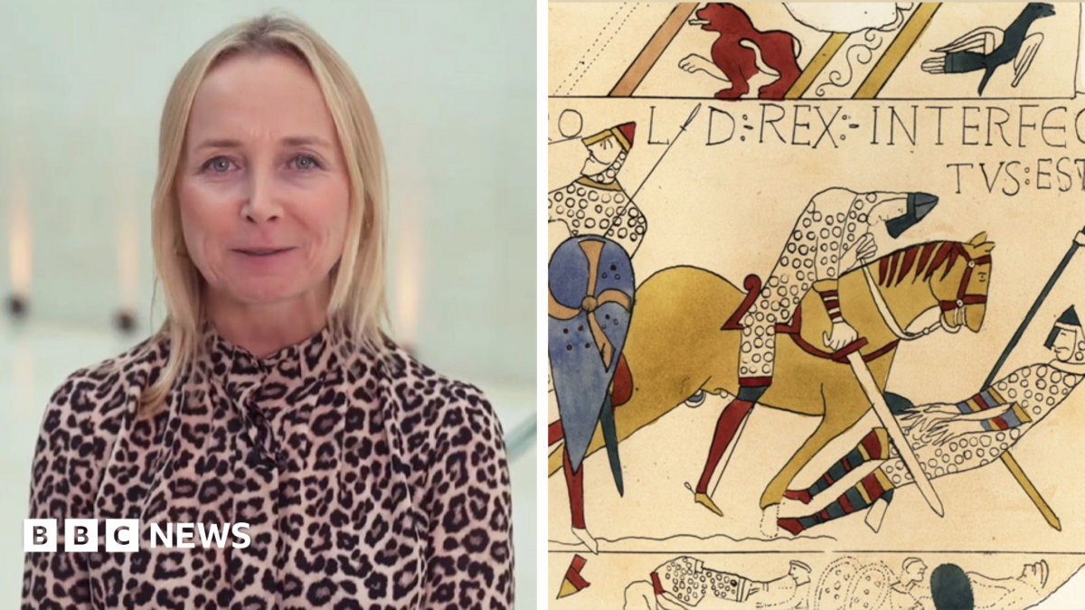 What famous scenes are in the epic Bayeux Tapestry?