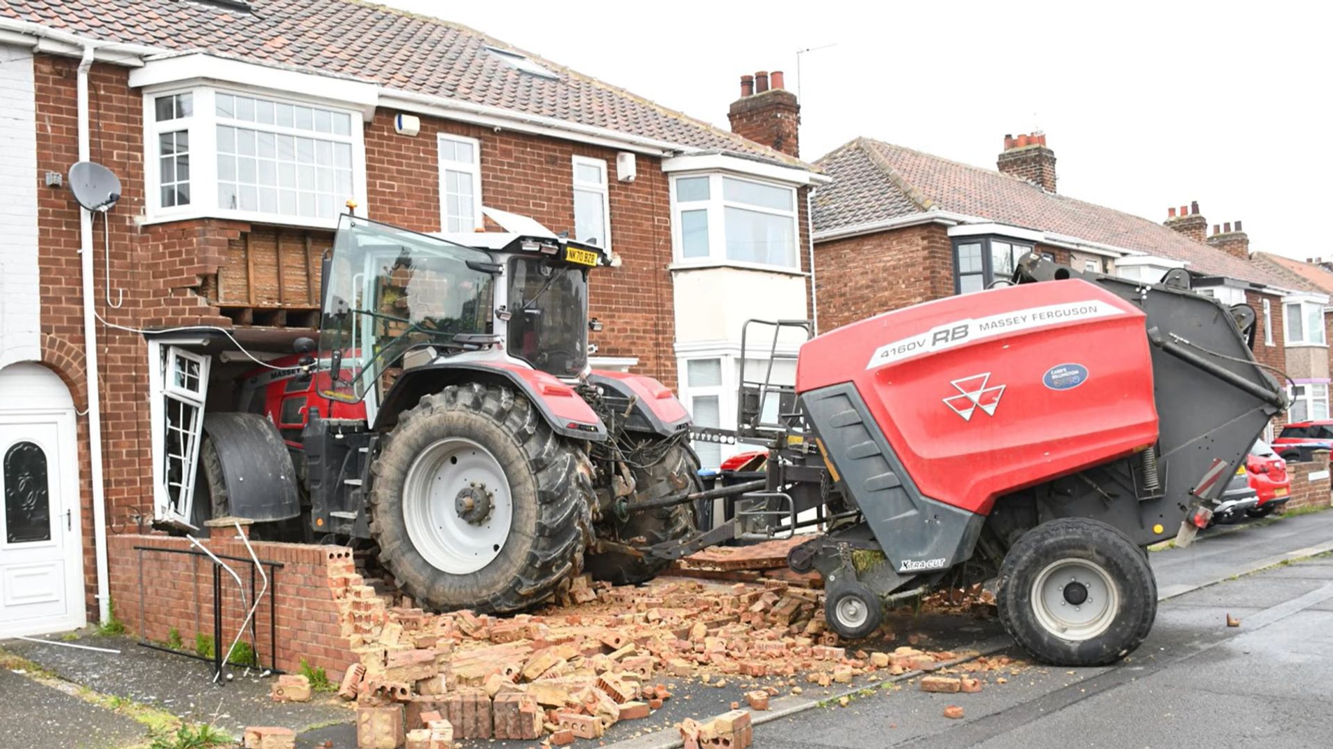 Man rammed tractor into house in revenge attack on rival
