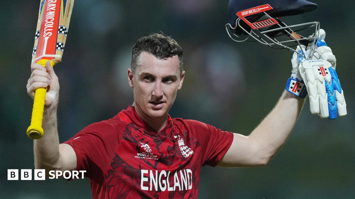 Stunning Brook century leads England into T20 World Cup semis