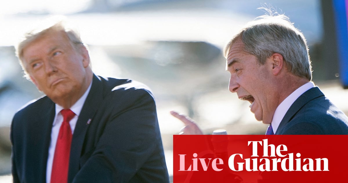 UK politics: Farage says Trump’s Iranian ‘civilisation will die’ threats went ‘way too far’– as it happened