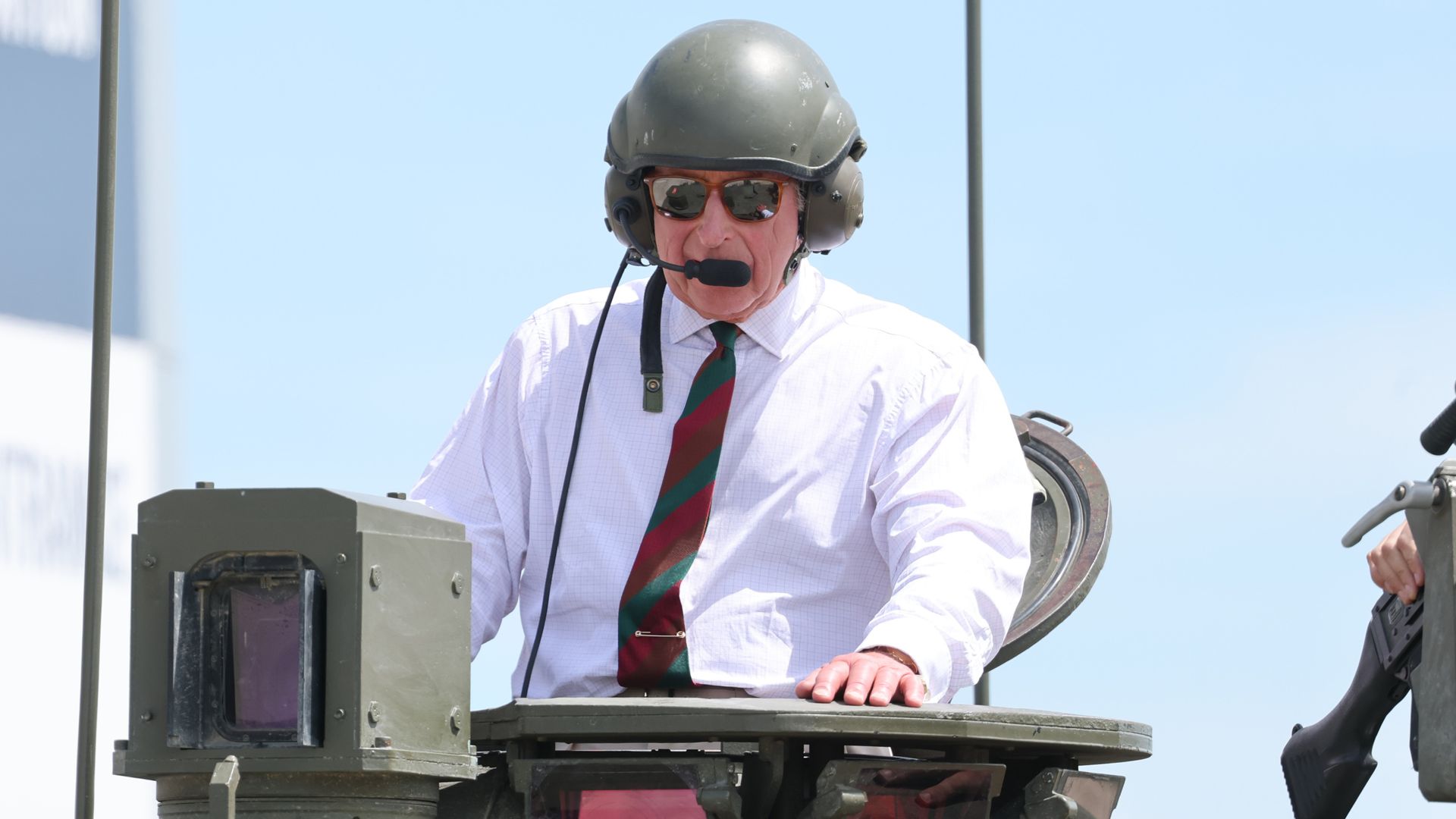 In pictures: Colonel-in-Chief King Charles tours regiment in tank
