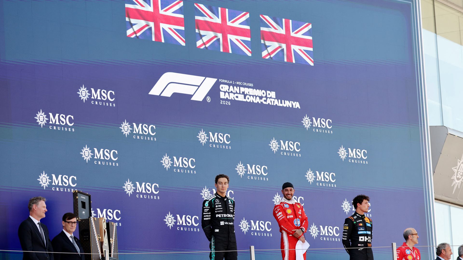 British 1-2-3 at Barcelona-Catalunya Grand Prix - first since 1968