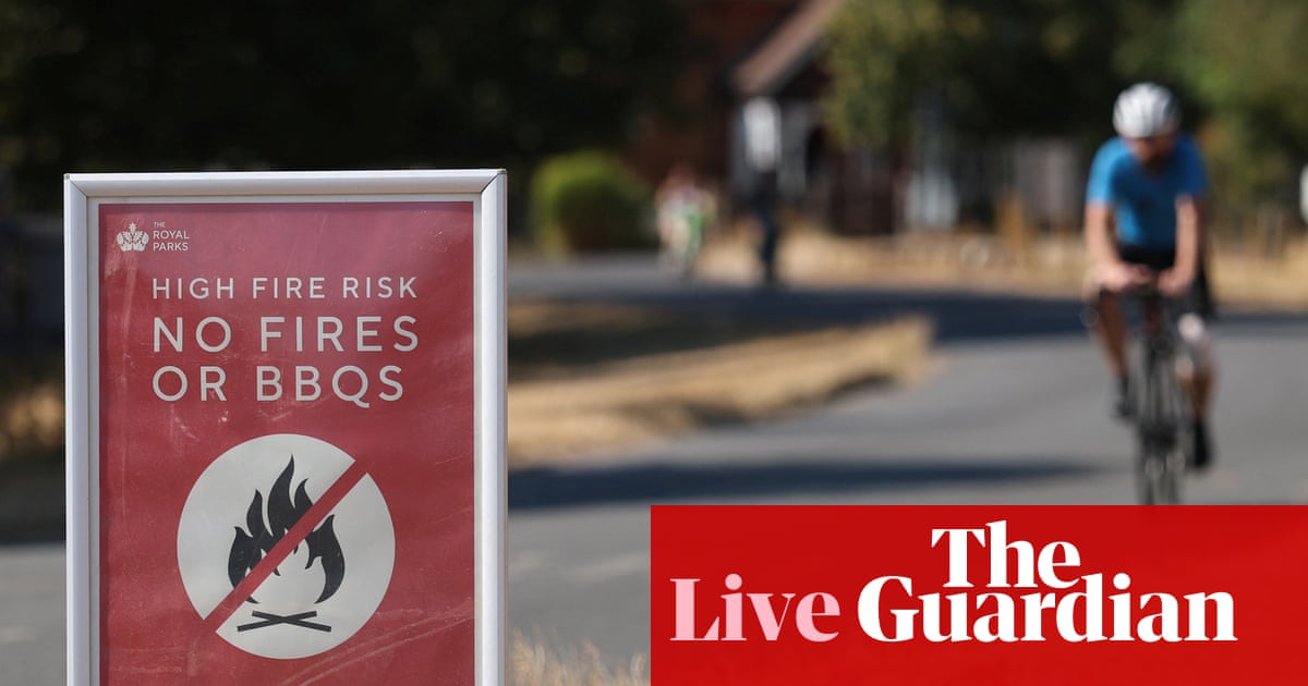 UK heatwave: Burnham considers ban on disposable barbecues to prevent wildfires – as it happened