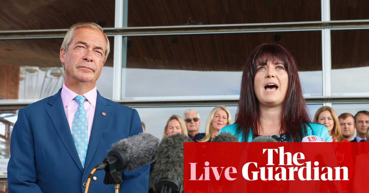 UK politics: New leader of Reform UK in Wales named after defeating rival by just two votes – as it happened