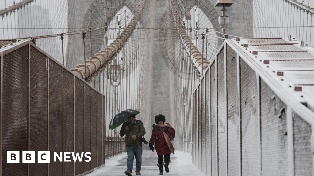 Powerful winter storm slams US northeast as New York City issues travel ban