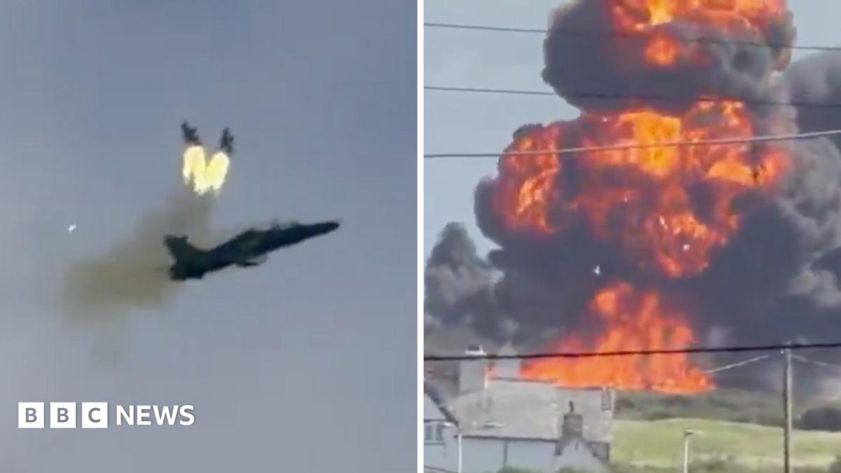 What we know after video shows moment of RAF training jet crash