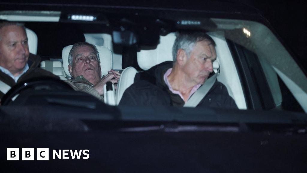 Watch as Andrew's car leaves police station